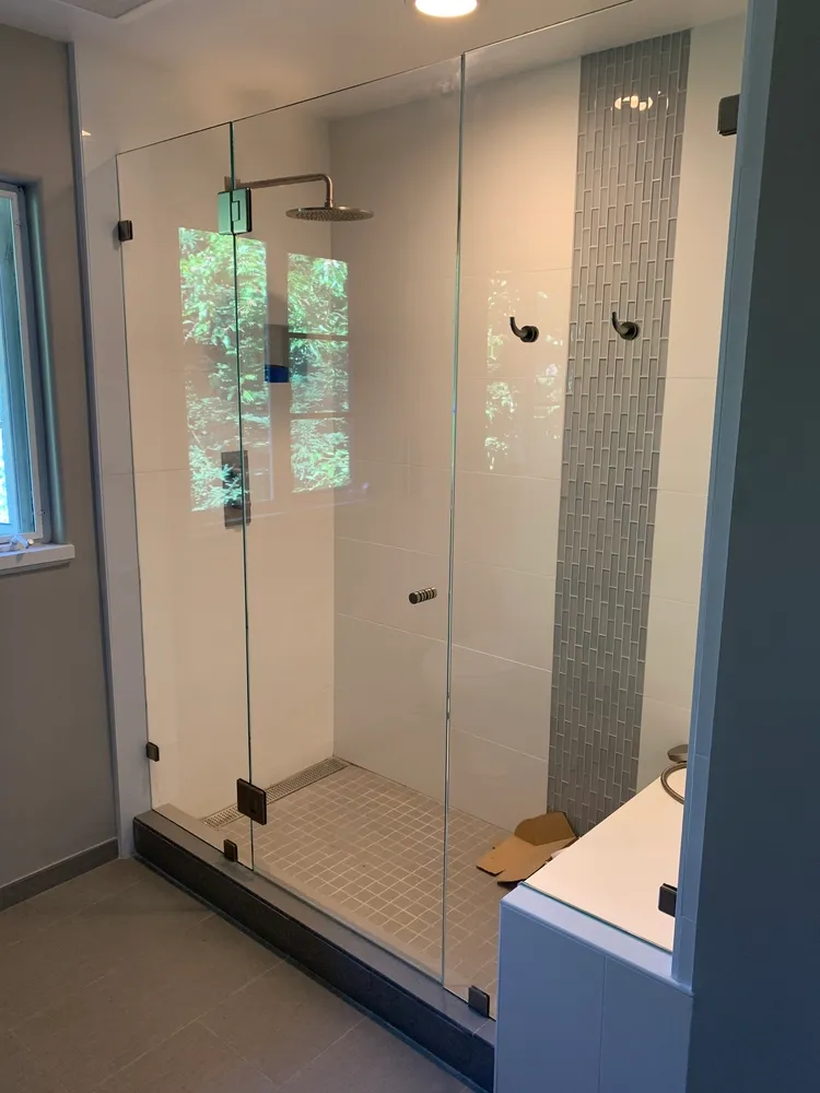 Frameless Shower Door Bench Notch Robe Hooks